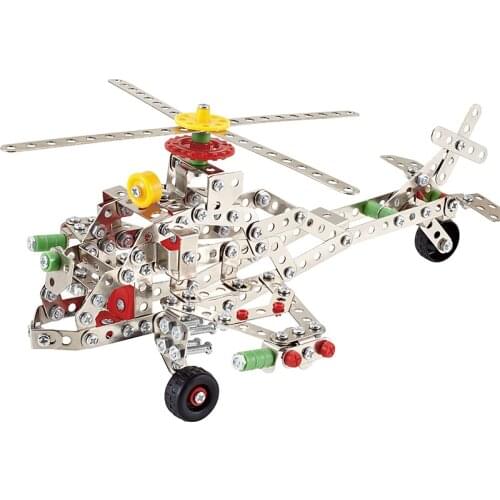 DIY Construction Metal Assembly Disassembly Carrier-based airplane Building Blocks Model Kit Educational Toys Kid Children Boys