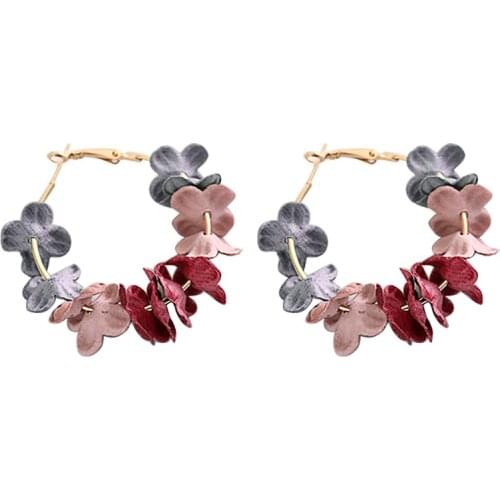 Colorful Cute Flowers Handmade Earrings Ladies Simple Bright Chic Elegant Earrings Gifts Sweet Classic Earrings