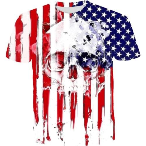 Best Selling 3D-Printed Skull T-Shirt Kids Hip Hop Style Superior Quality Boy Clothes Boy Girls Personality Punk Cool T-Shirt