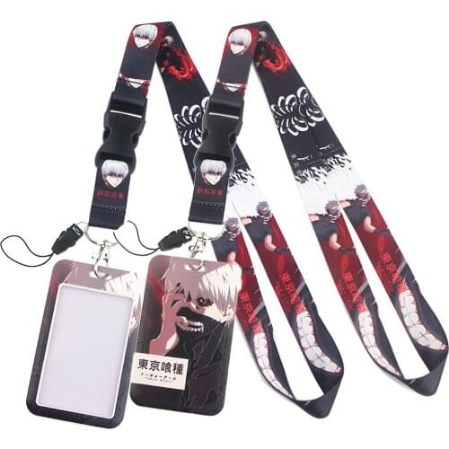 LT652 Tokyo Ghoul Anime Lanyard Credit Card ID Badge Holder Key Ring Bag Student woman Travel Bank Bus Card Cover Keychain
