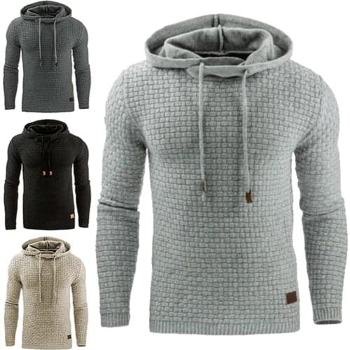 2021 Spring And Autumn Mens Hoodie Jacquard Hooded Sweatshirt Pullover Long Sleeve Jacket Mens Fitness Jogging Suit