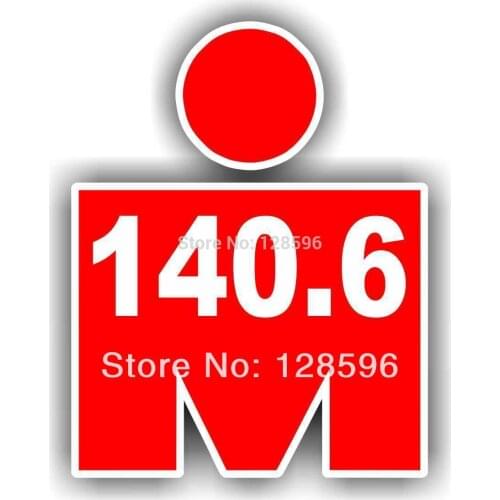 Iron MAN 140.6 Decal Sticker Car truck Window bumper Running Jogging Marathon Car Sticker Rear Windshield Car Styling Racing