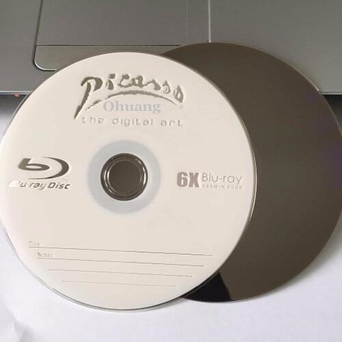Wholesale 10 discs A+ Picasso 6x 25GB Blank Printed Blu Ray BD-R Disks