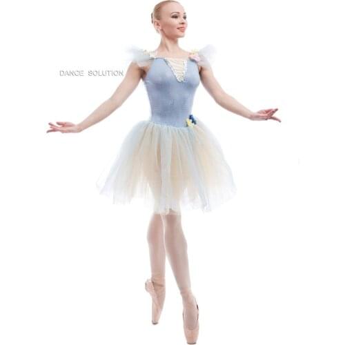 Sky Blue Girls Ballet Dance Tutu Ballerina Dress for Performance 14090A