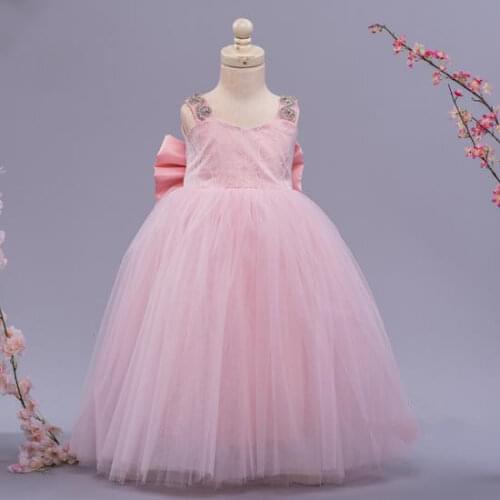 Baby Girl Pink Dress Birthday Party Gown Tutu Christening Princess Dress for Girls Summer Dresses Vestidos