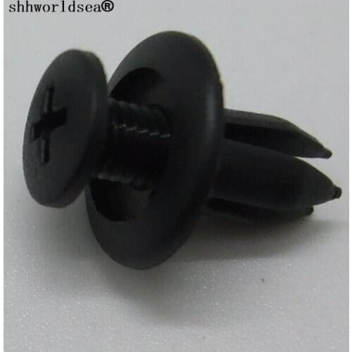 Shhworldsea 100 Push-Type Retainer For Toyota:90467-06017 For Mazda:9926-50-625 For GM 20426301 Auto Plastic Fasteners Car Clips