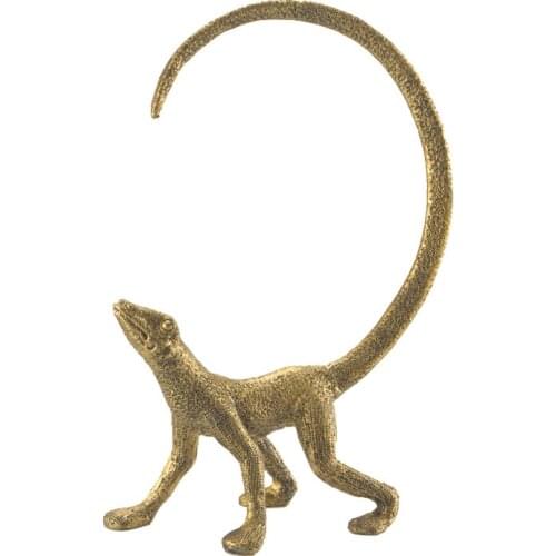 Nordic Gold Lizard Animal Decoration Accessories Creative Resin Sculptures Handmade Crafts Modern Office Desk Room Decoration
