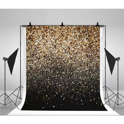 Photographic Background Vinyl Party Glitter Black Gold Dot Photo Studio Backdrop Photography Background For Photo Studio