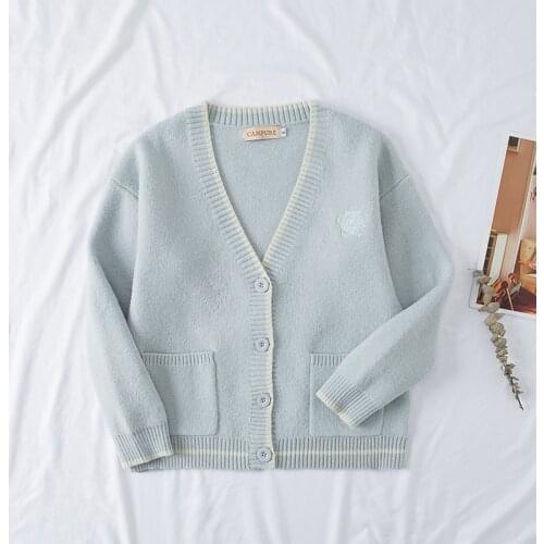 High Quality Cotton School JK Uniform Sweater Coat Anime Cosplay Costumes Knitting Cardigan Outerwear Sweater Long-sleeved Coat