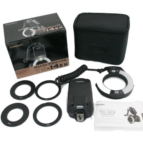 YongNuo YN-14EX YN14EX TTL Macro Ring Light Flash with Adapter Ring Speedlite for Canon DLSR 550D 650D 5Ds 5Dsr 760D 5D 750D 6D
