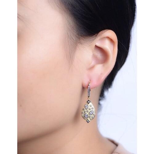 Silvology 925 Sterling Silver Zircon Leopard Earrings Original New French Luxurious Drop Earrings for Women Jewelry Silver 925