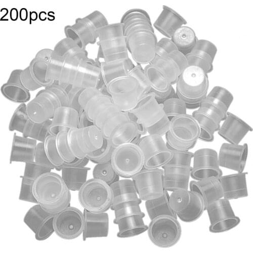 200Pcs Tattoo Ink Holder Medium Size Disposable Clear Ink Cups Tattoo Supplies Eyebrow Holder Pigment Cup wholesale