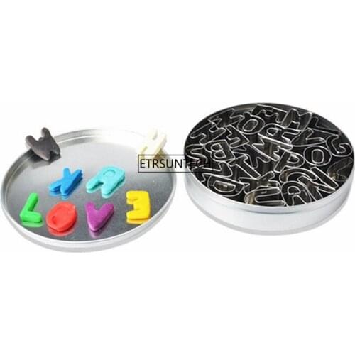 30pcs Stainless Steel Alphabet Number Mold Character Letter Cookie Biscuit Baking Mould DIY Cake Decorating Cutter Set