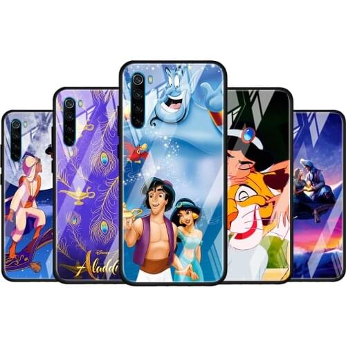 Aladdin and the magic lamp for Xiaomi Redmi K40 K30 K20 Pro Plus 9C 9A 9 8A 7 Luxury Shell Tempered Glass Phone Case Cover