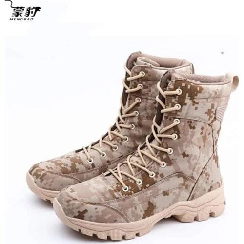 Camouflage Combat Military Boot Men Waterproof Work Safety Hunting Shoes Mens Tactical Military Army Boots Women Sneakers
