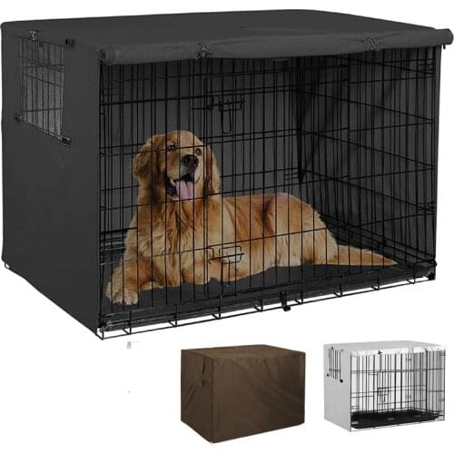 210D Oxford Pet Dog Cage Cover Dustproof Waterproof Kennel Sets Outdoor Foldable Large Medium Small Dogs Cage Accessory Products