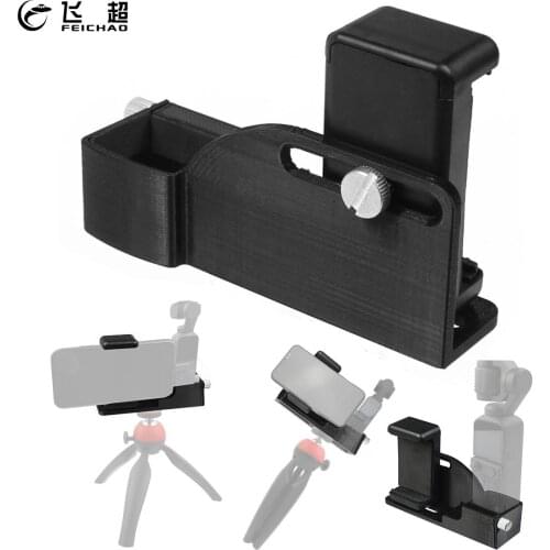 For DJI Osmo Pocket 2 Handheld Gimbal Hot Shoe Mount Adapter 1/4" Led Microphone Bracket Holder Mobile Phone Clip Bracket Cable