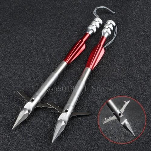 6Pcs 2021 Hot Selling Aluminum alloy dart Broadheads Arrowhead Bow Fishing Slingshot Arrow Hunting Shooting Fishing Darts
