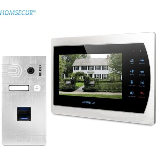 HOMSECUR 7" Wired Video&Audio Smart Doorbell 1.3MP Fingerprint Access BC061HD-S+BM703HD-S