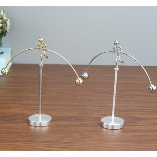 Newtons Cradle Steel Balance Ball Fun Development Educational Desk Toy Physics Science Pendulum Iron Kids Toy for Child Gift