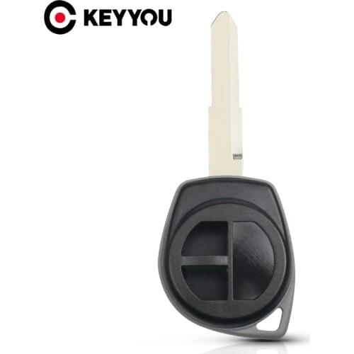 KEYYOU Keyless Entry Fob Housing 2 Button Car Key Fob Case Blank Shell HU133R For SUZUKI GRAND VITARA SWIFT + Rubber Button Pad