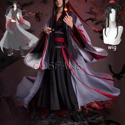 Dao Mo To Shi Cosplay Yiling Patriarch Ver Wei Wu Xian Cosplay Costume Men Wei Wuxian Mo Dao Zu Shi Yiling Patriarch And wig