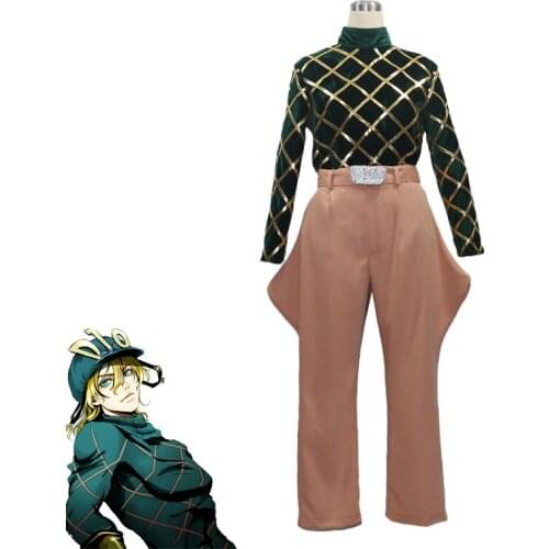 Anime JoJos Bizarre Adventure Steel Ball Run Diego Brando Cosplay Costume Fancy Suit Halloween Carnival Uniforms Custom Made