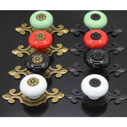 Candy Color Round Furniture Knobs Ceramic Drawer Knobs Cabinet Pulls Kitchen Handle Furniture Handle for Kids Room Hardware