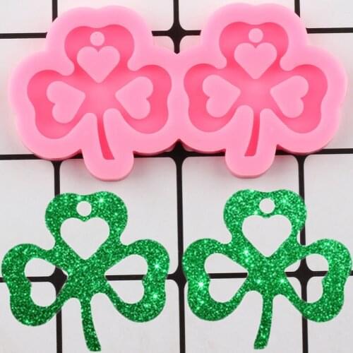 L/M/S Shiny Leaf Earrings Silicone Molds Leaves Epoxy Resin Mold Craft Custom Keychain Polymer Clay Pendant DIY Jewelry Making
