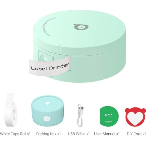 PeriPage L1 Printer Mini Pocket Bluetooth Label Maker Sticker Inkless Portable Thermal Label Printer add 1 Roll White Paper Tape