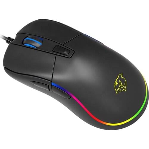 Pink Black Wired Mouse with 400-10000DPI 7 Optional Level Optical Ergonomic Gaming Mouse for PC Gaming Gamer