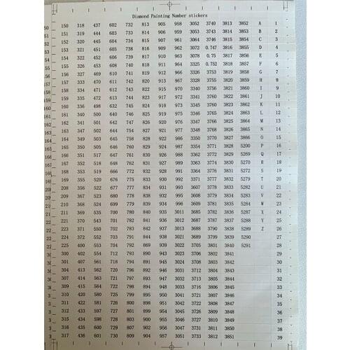 546 grids Diamond Painting Tools Number label stickers for Square Round Diamond painting Storage Box Accessory Tools A4 size