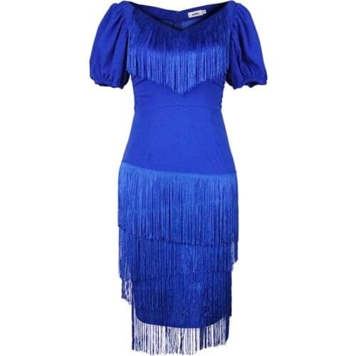 2021 New Arrrival Fashion Style African Women V-neck Black Blue Knee-length Dress African Clothes African Dresses for Women