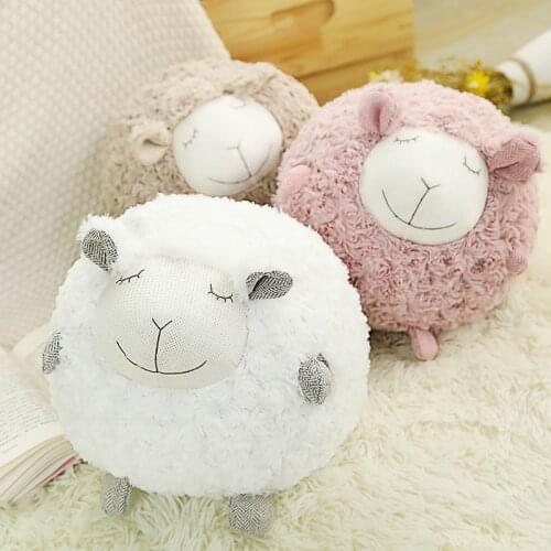 New Arrival cute rose pattern sheep plush stuffed toy throw goat pillow romantic Valentine gifts home car decoration photo prop