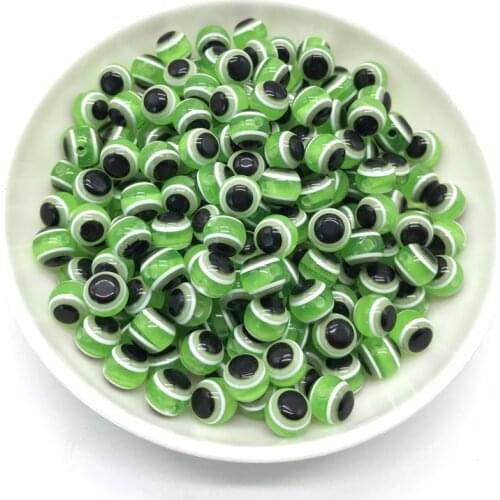Wholesale 6/8 /10mm Round Resin Gasket Beads Mixed Evil Eye Beads For Jewelry Making Accessories #06