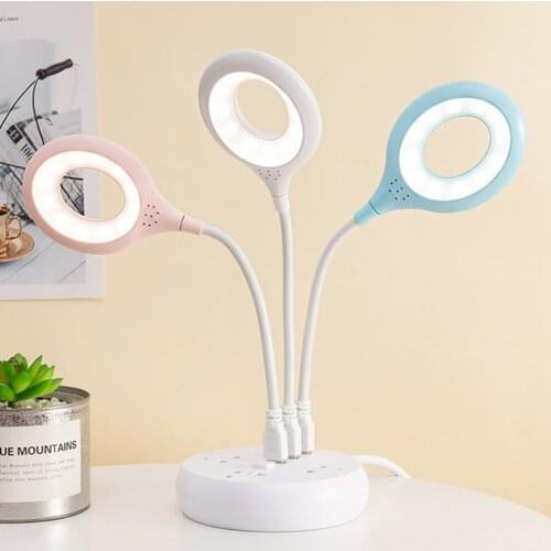 Portable Table Lamp USB Socket Freely Foldable LED Light No Flicker Soft Light Saving Energy Eye Protection Away From Myopia