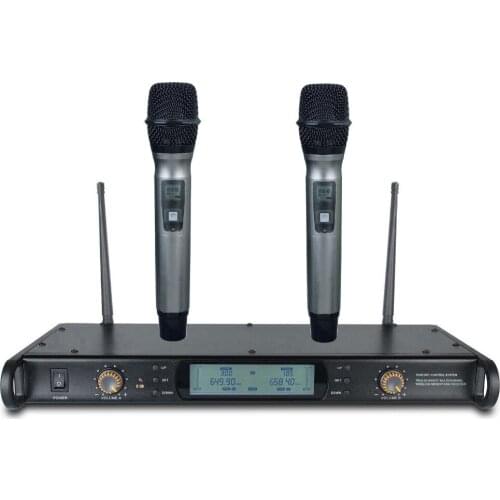 Bolymic Professional UHF Dual Channels PLL Wireless Microphone System Karaoke For handheld microfone