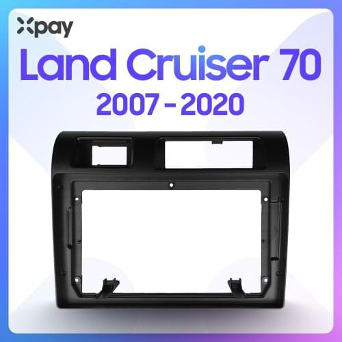 9inch 2din car dashboard frame CD GPS car radio stereo trim kit audio panel for toyota land cruiser lc 70 series 2007-2020 Frame