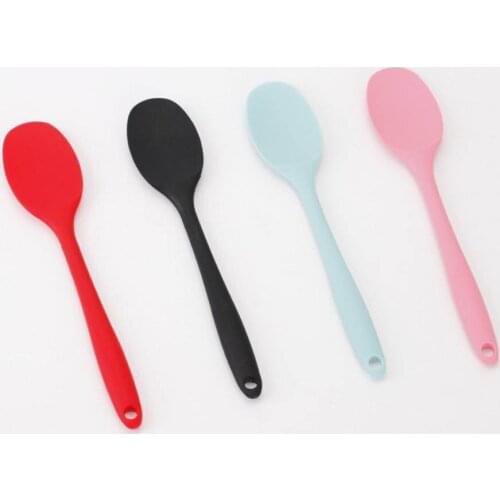 Silicone Handle Silicone Spoon Pink Hot Kitchen Bakeware Cutlery and Spoon Cooking Tools