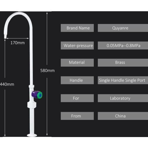 Vidric Single Port Laboratory Faucet Single Handle Single Cold Water Mixer Lab Faucet Elbow Medical Faucet Water Mixer Tap