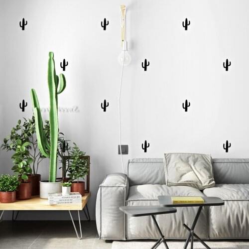 Papel parede Modern Nordic Ins Wallpapers Home Decor Green Black Cactus Decoration Home Wall Paper Roll for Walls decoracao casa