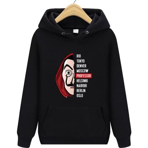 New Money Heist Harajuku Sweatshirt Men/Women La Casa De Papel Hip Hop Hoodie Fashion House of Paper Fashion Top Tees Female