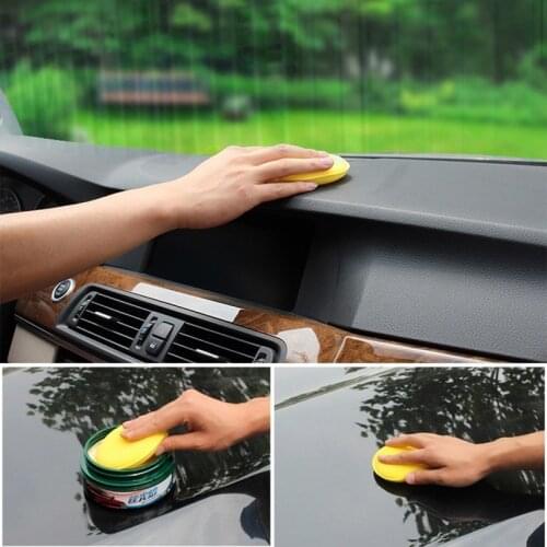 12PCS/lot Car Foam Sponge Wax Applicator Round Cleaning Tools Hand-Waxed Polished Crystal-Cured Care Sponge Accessories
