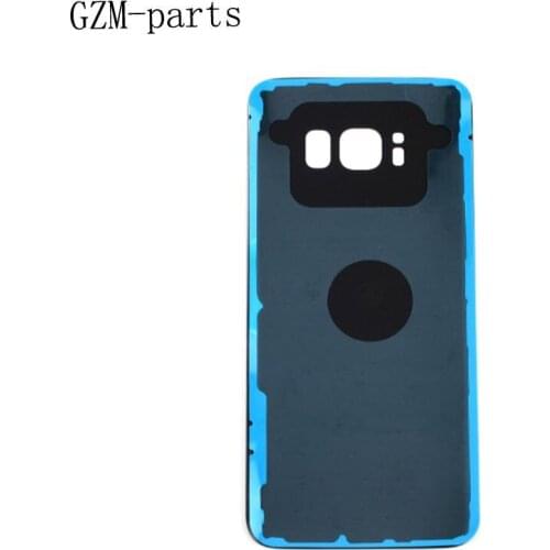 GZM-parts 1 piece Back Cover Glass Battery Case for S8 Housing Cover Replacement + Adhesive Sticker