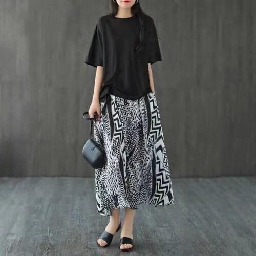 New Summer Elegant A-Line Long Skirts For Women 2021 Fairy Expansion Skirt Renaissance Style Elastic High-Waisted Skirt Oversize