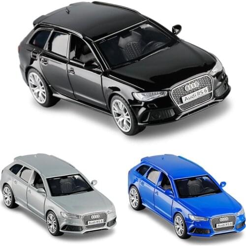 1:36 Scale RS6 Wagon Diecast Alloy Metal Luxury Car Model Pull Back Car For Children Toys With Collection V401