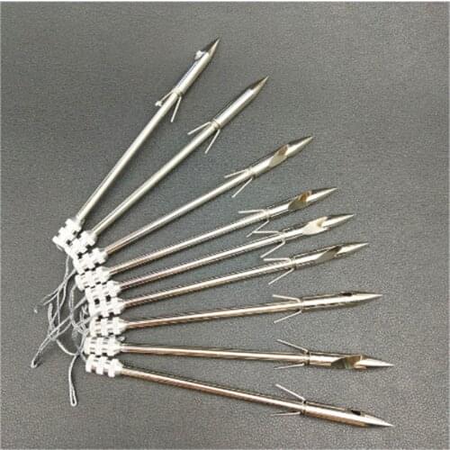 10 pcs / 12 pcs stainless steel bow and arrow bow fishing slingshot arrow bow bullet bow bullet gun shooting skills