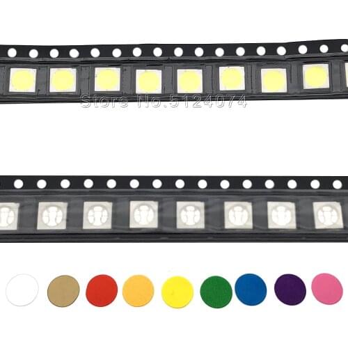 1000pcs/reel LED 5050 SMD bead Warm White/Cool white/RGB/Red/Orange/Yellow/Green/ice blue/Purple UV/Pink light emitting diode