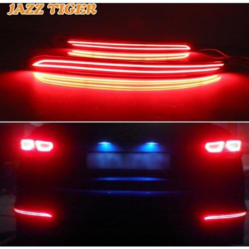 2-in-1 Functions Car LED Rear Fog Lamp Brake Light Rear Bumper Decoration Lamp For Hyundai Elantra AD Avante 2016 - 2020
