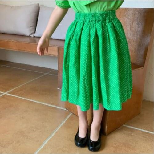 2021 new style girls dots skirt summer fashion cotton girls skirt girls clothes
